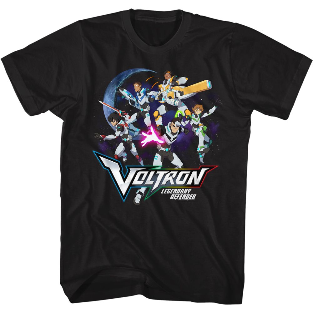 Voltron - Defender Group In Space - Short Sleeve - Adult - T-Shirt
