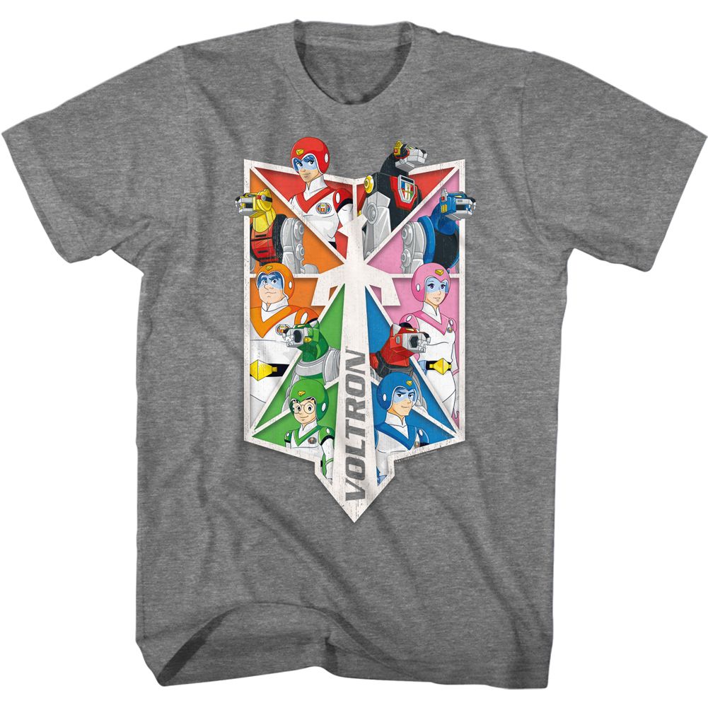 Voltron - Sword Pilots & Lions - Short Sleeve - Heather - Adult - T-Shirt