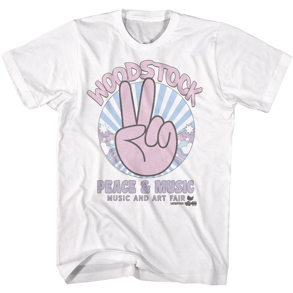 Woodstock - Peace Sign - Short Sleeve - Adult - T-Shirt