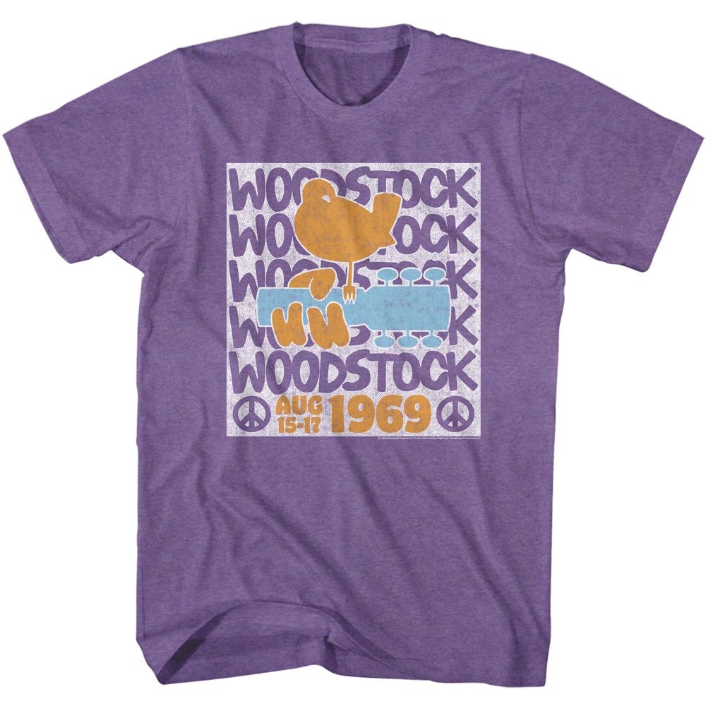 Woodstock - Stacked - Short Sleeve - Heather - Adult - T-Shirt