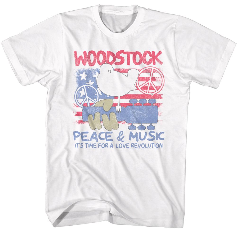 Woodstock - Patriotic Love Revolution - Short Sleeve - Adult - T-Shirt