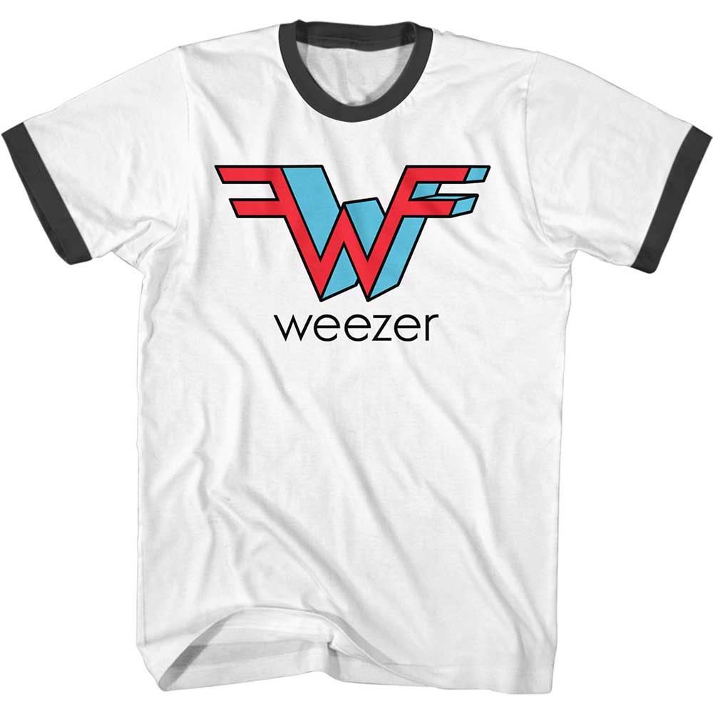 Weezer - 3D W - Short Sleeve - Adult - Ringer T-Shirt
