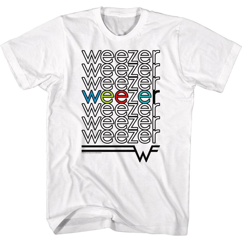 Weezer - Repeat Colors - Short Sleeve - Adult - T-Shirt