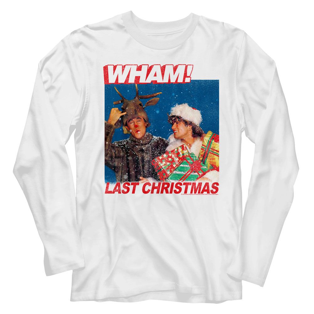 Wham - Last Christmas Lyrics - Long Sleeve - Adult - T-Shirt