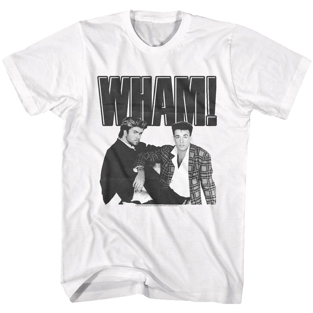 Wham - Black & White Poster - Short Sleeve - Adult - T-Shirt