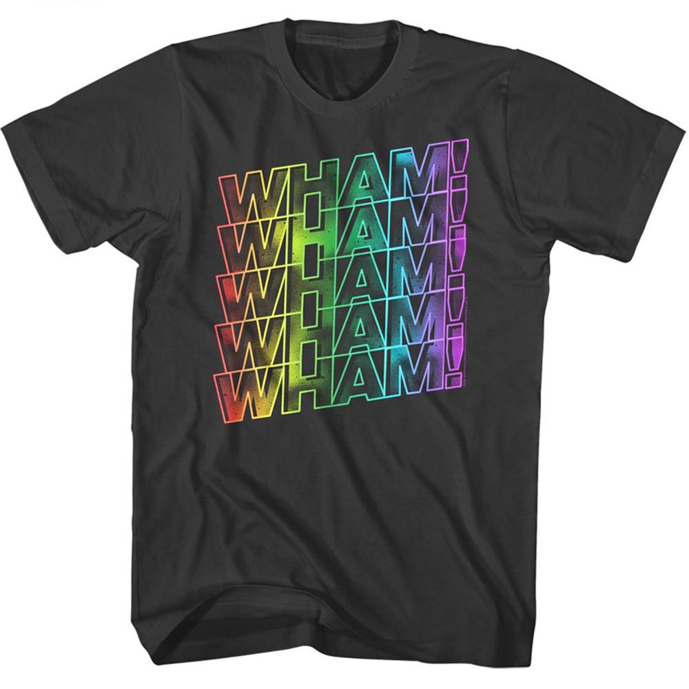 Wham - Rainbow Logos 2 - Short Sleeve - Adult - T-Shirt