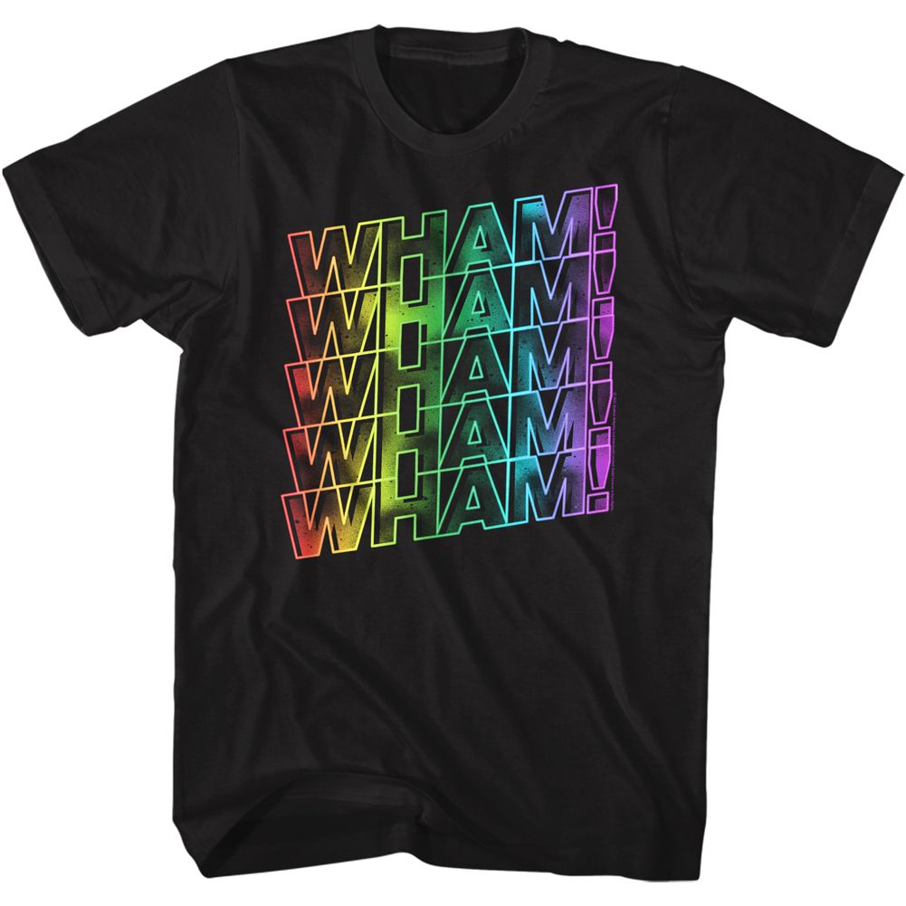 Wham - Rainbow Logos - Short Sleeve - Adult - T-Shirt