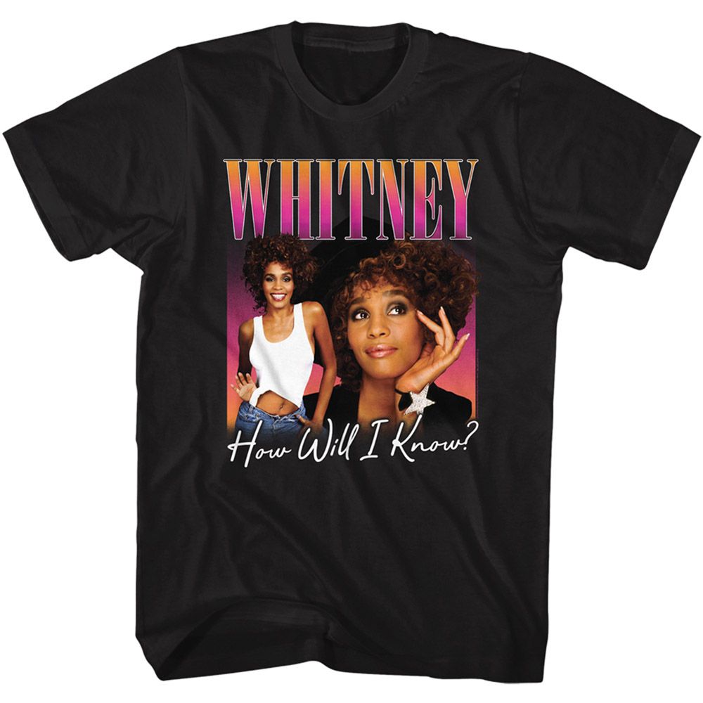 Whitney Houston - Gradient How Will I - Short Sleeve - Adult - T-Shirt
