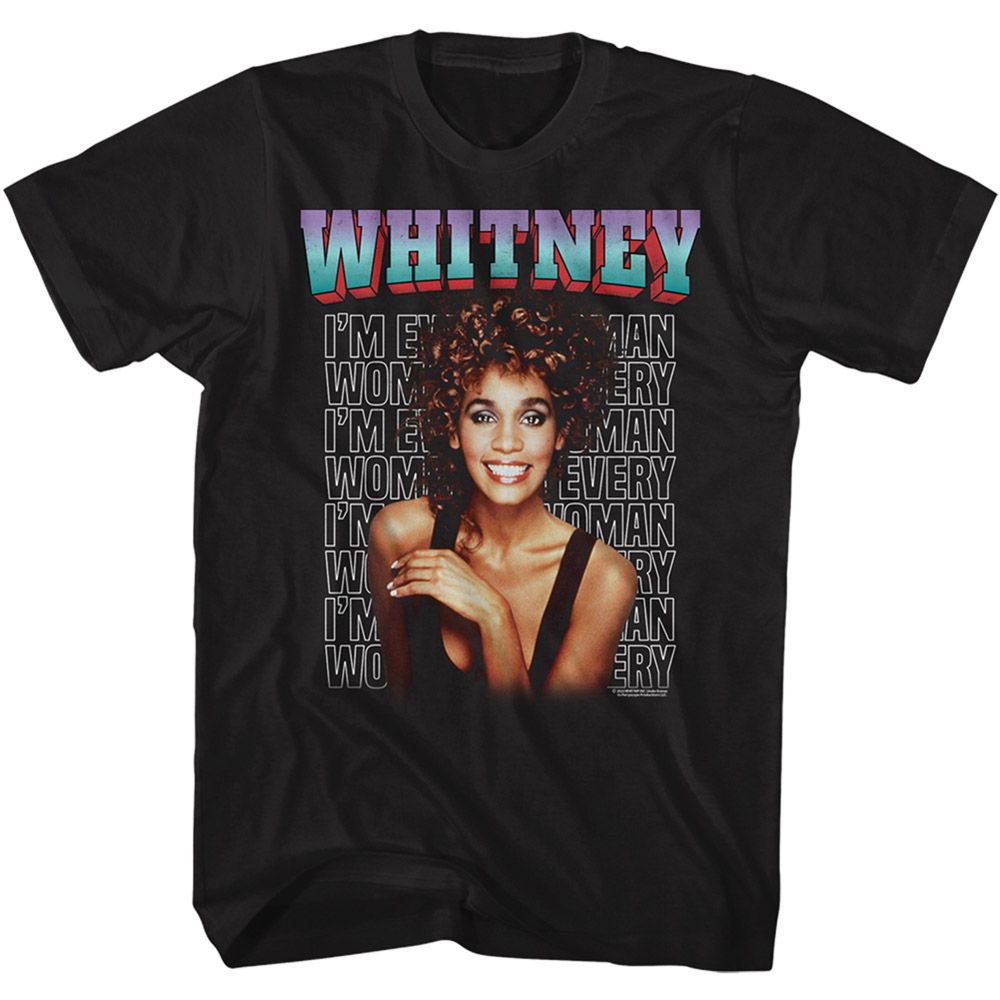 Whitney Houston - Every Woman Stacked - Short Sleeve - Adult - T-Shirt