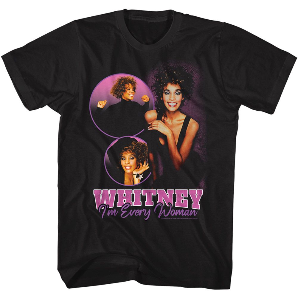 Whitney Houston - Im Every Woman Collage - Short Sleeve - Adult - T-Shirt