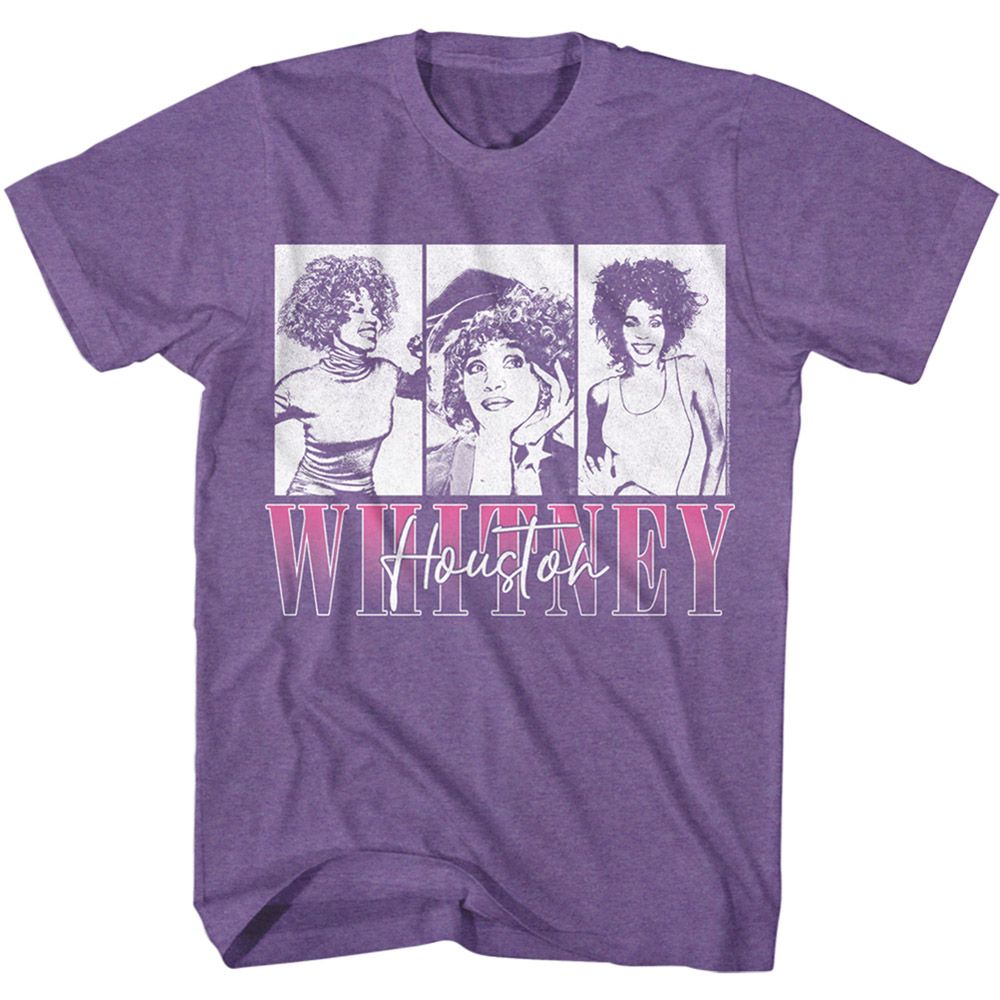 Whitney Houston - Three Rectangles - Short Sleeve - Heather - Adult - T-Shirt