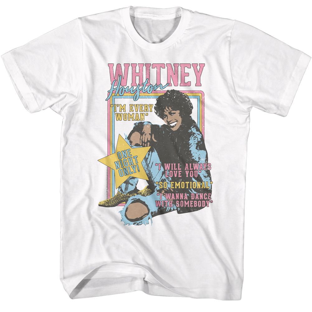 Whitney Houston - One Night Only - Short Sleeve - Adult - T-Shirt