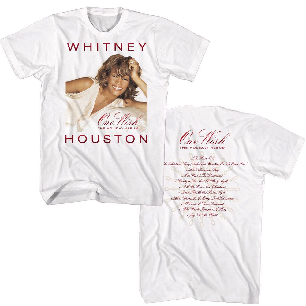 Whitney Houston - One Wish Holiday - Licensed - Adult Short Sleeve T-Shirt
