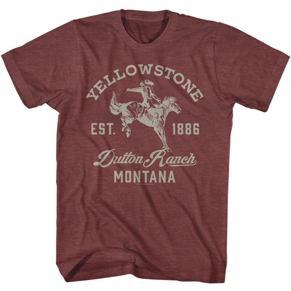 Yellowstone - Dutton Ranch Cowboy - Short Sleeve - Heather - Adult - T-Shirt