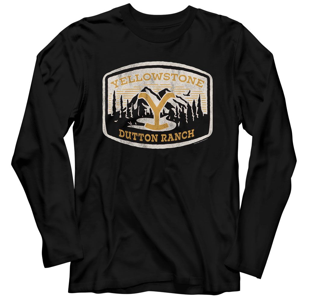 Yellowstone - Dutton Ranch Patch - Long Sleeve - Adult - T-Shirt