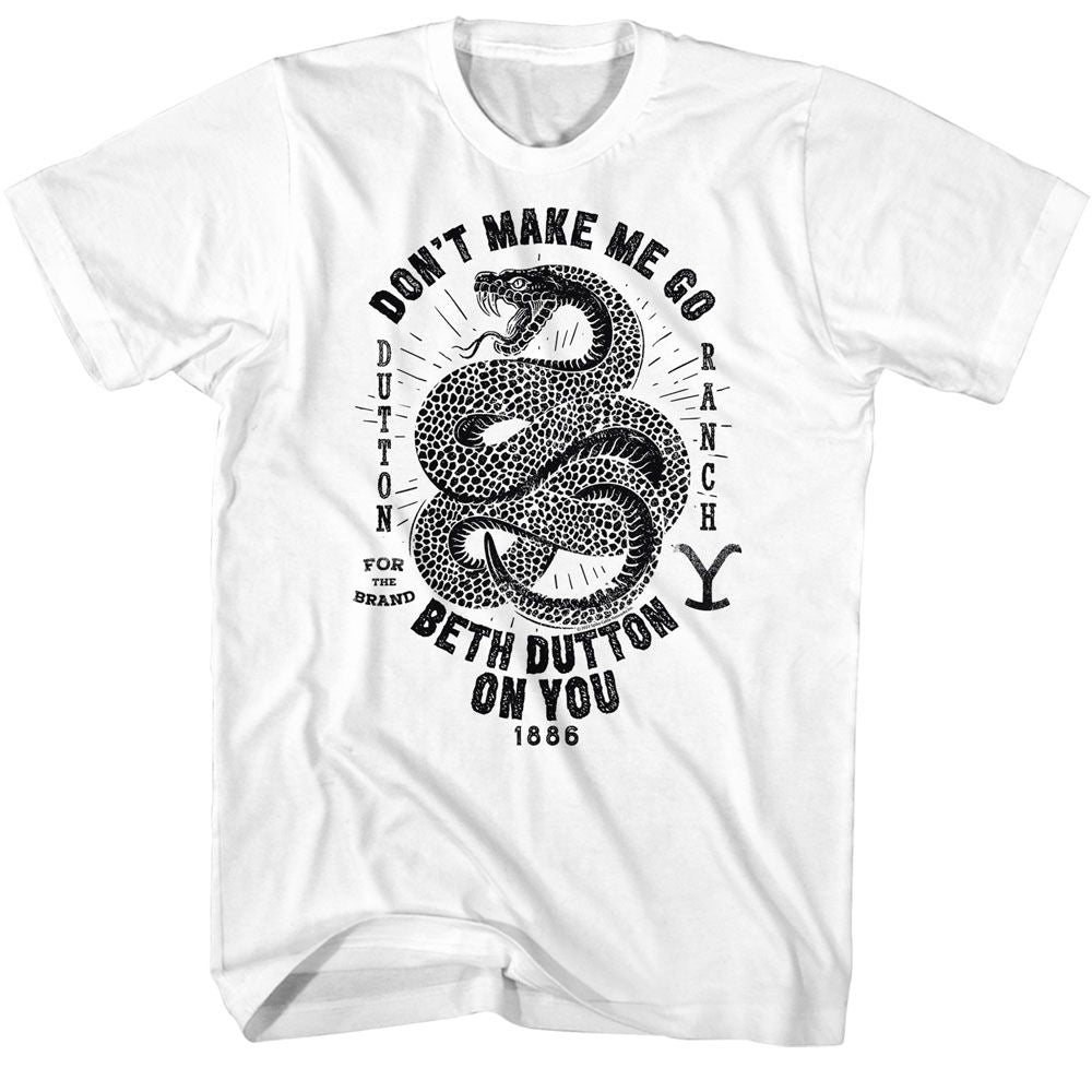 Yellowstone - Snake Dont Make Me - Short Sleeve - Adult - T-Shirt