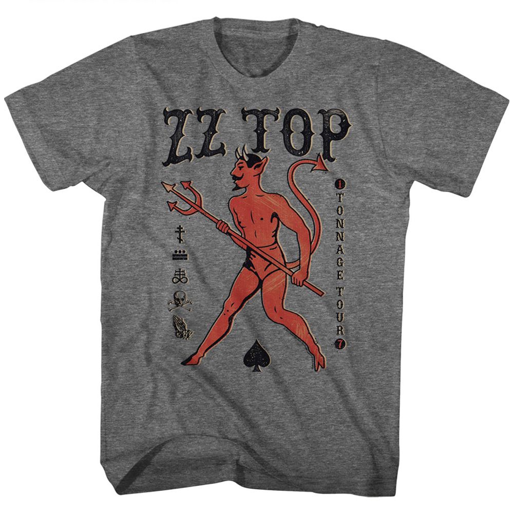 Zz Top - Tonnage Tour - Short Sleeve - Heather - Adult - T-Shirt