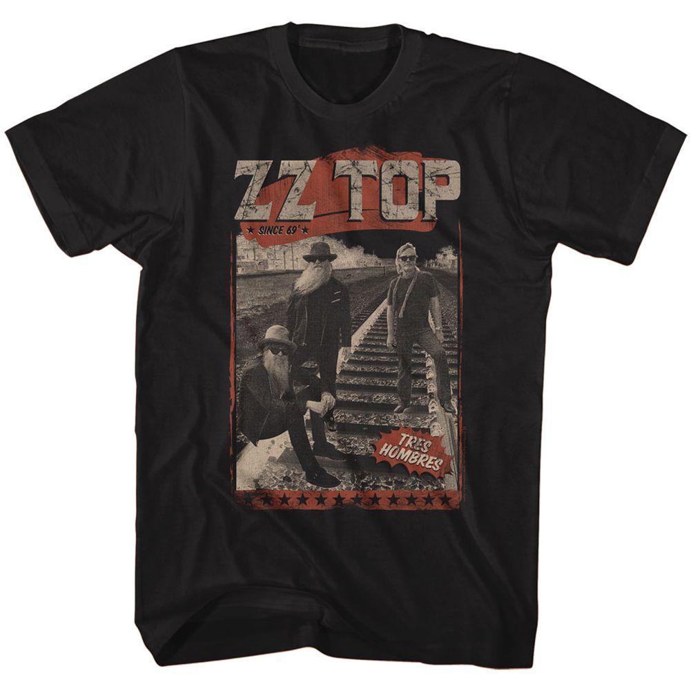Zz Top - Hombres Track - Short Sleeve - Adult - T-Shirt