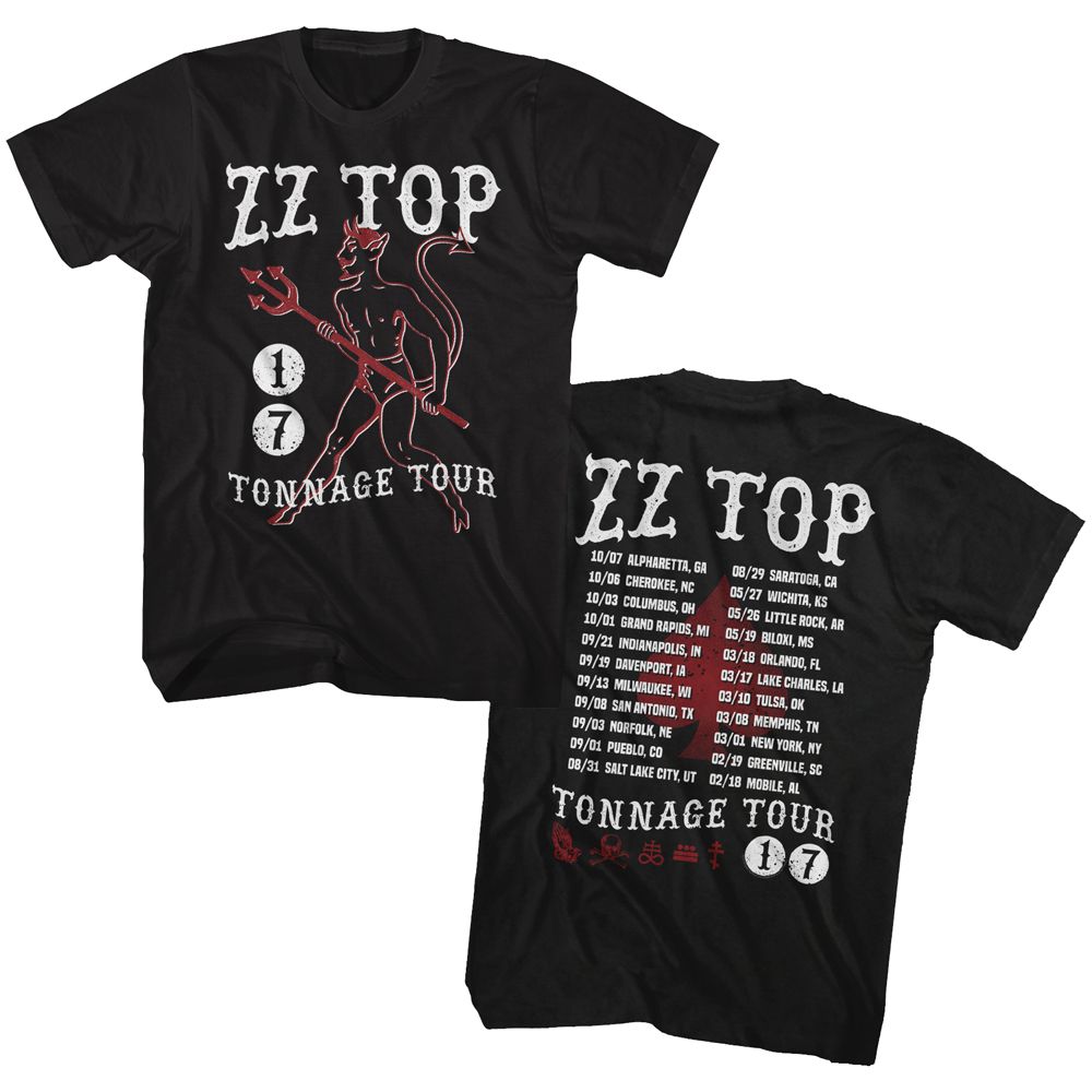 Zz Top - Tonnage Tour 17 - Short Sleeve - Adult - T-Shirt