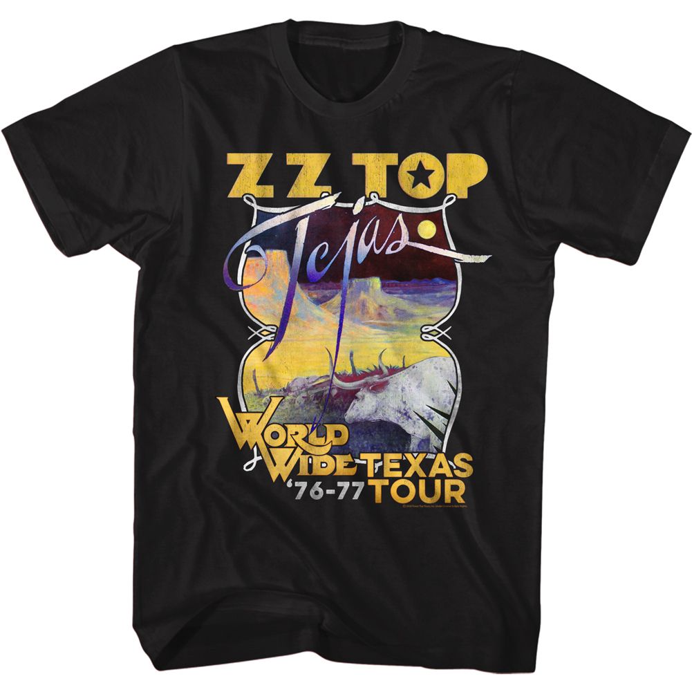 Zz Top - Tejas Tour - Short Sleeve - Adult - T-Shirt