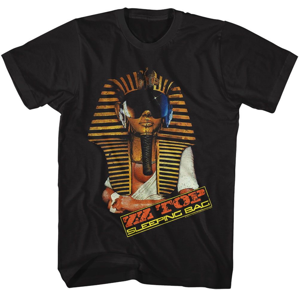 Zz Top - Sleeping Bag - Black Front Print Short Sleeve Solid Adult T-Shirt
