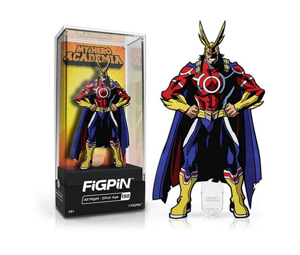 FiGPiN My Hero Academia All Might Silver Age Collectible Pin with Premium Display Case