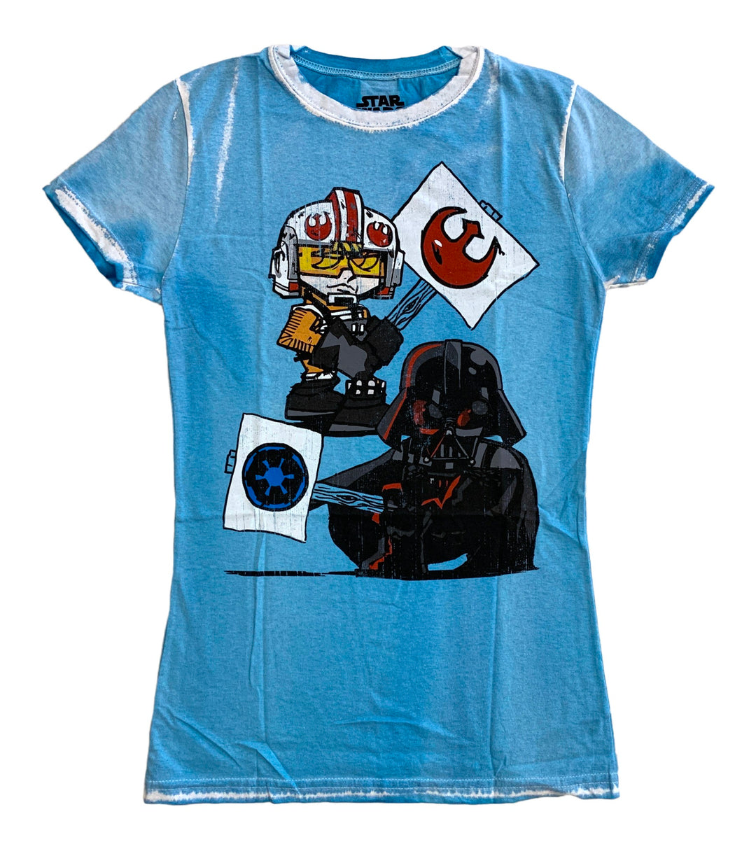 Star Wars Empire Vs Rebel Darth Vader Luke Skywalker Junior T-Shirt