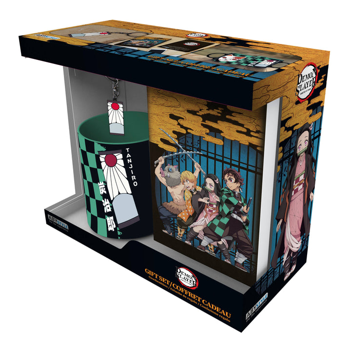 Demon Slayer Kimetsu No Yaiba Gift Set Ceramic Mug 11Oz Notebook & Metal Keychain
