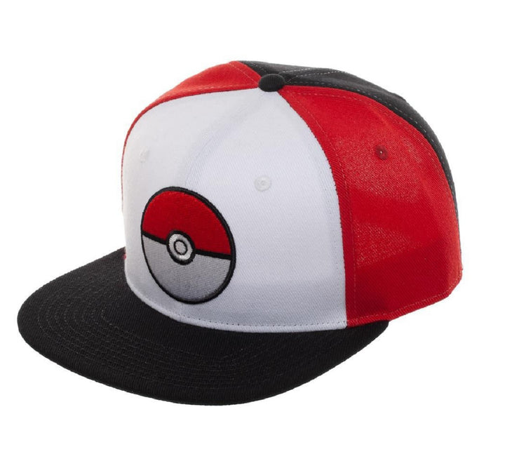 Pokemon Pokeball Color Block Snapback Hat Cap
