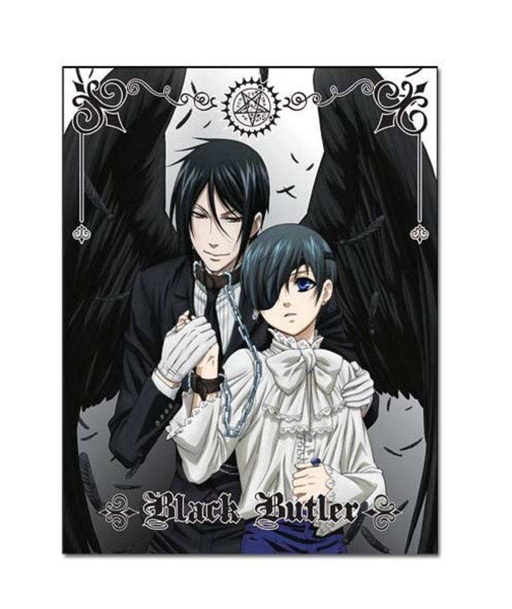 Black Butler - Sebastian and Ciel Black Wings Anime Throw Blanket