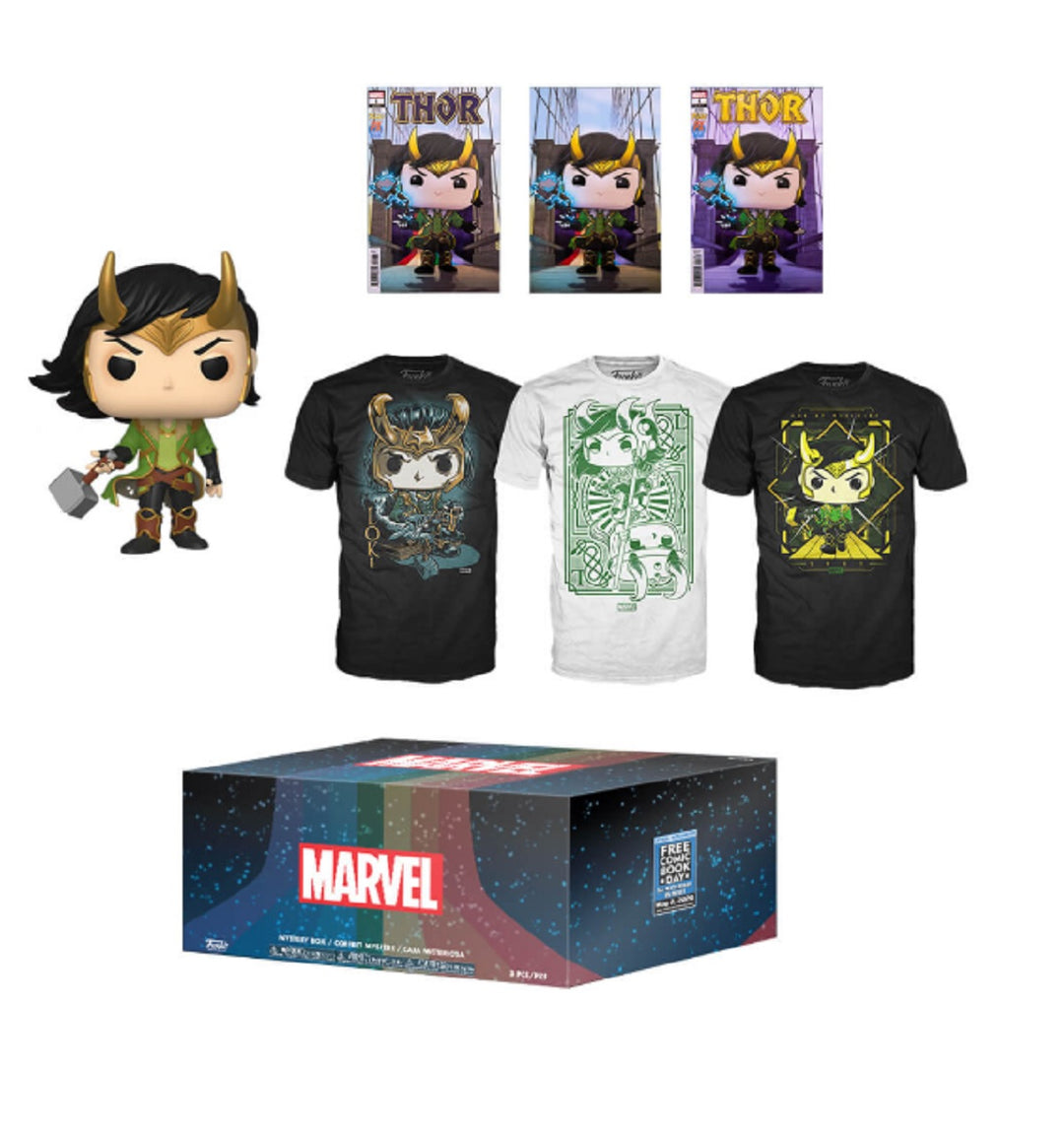 FCBD 2020 Funko PX Marvel Loki Exclusive Pop and Shirt Mystery Box