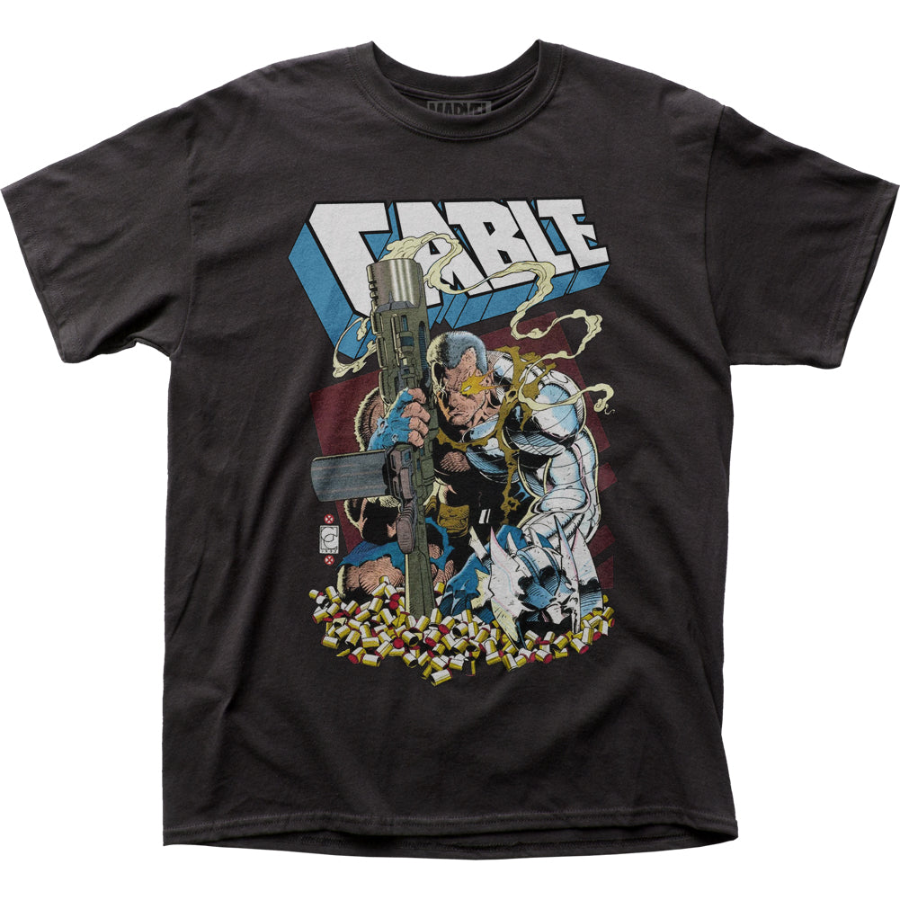 X-Men Cable Shell Casings Marvel Comics Adult T-Shirt – YourFavoriteTShirts