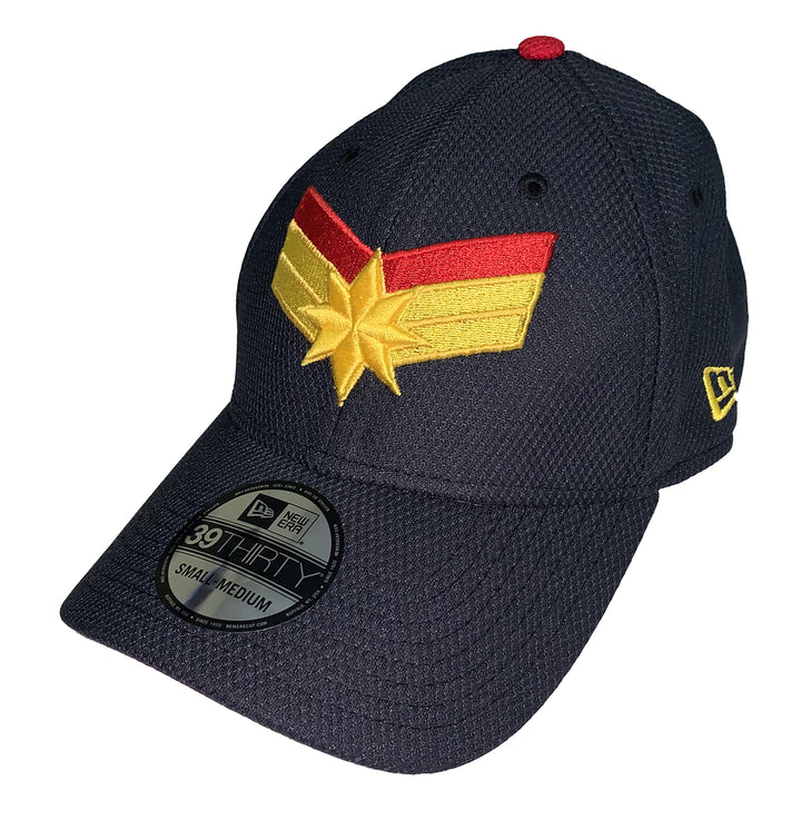 Captain Marvel Symbol New Era 39Thirty Fitted Hat Cap Medium/Large