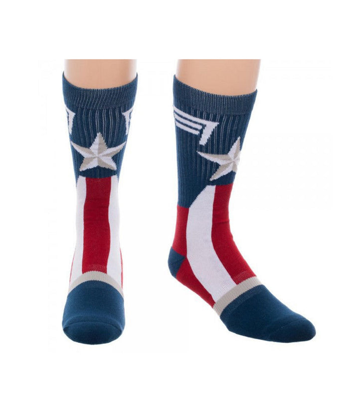Marvel Captain America Character Adult Crew Socks