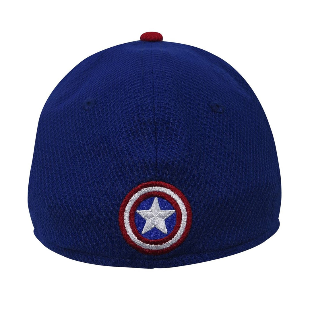 Captain America Red Blue New Era 39Thirty Fitted Hat Cap Large/X-Large
