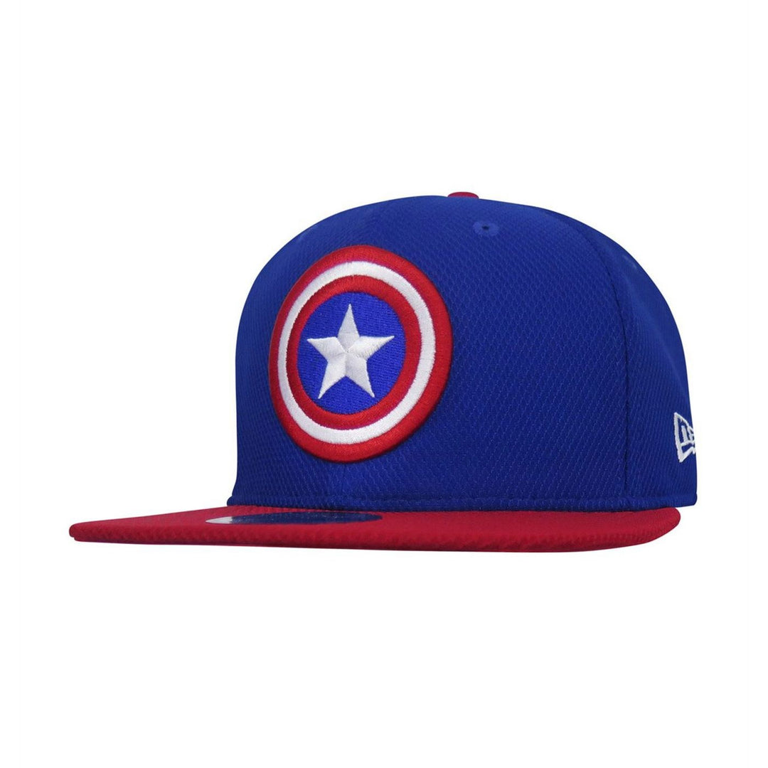 Marvel Comics Captain America Shield Blue New Era 9Fifty Adjustable Snapback Hat Cap