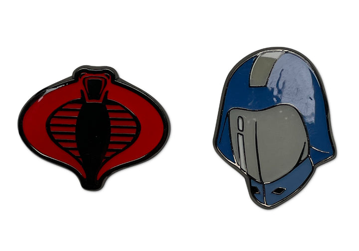 G.I. Joe Cobra Symbol Classic Cobra Commander Enamel Pin 2 Pack Set