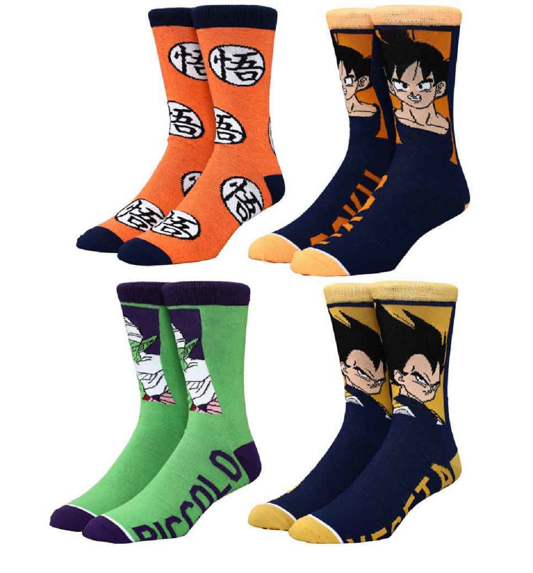 Dragon Ball Z Goku Vegeta Anime 12 Days Of Crew And Low Cut Socks 12 Pack