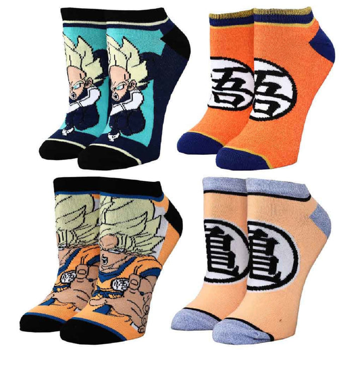 Dragon Ball Z Goku Vegeta Anime 12 Days Of Crew And Low Cut Socks 12 Pack