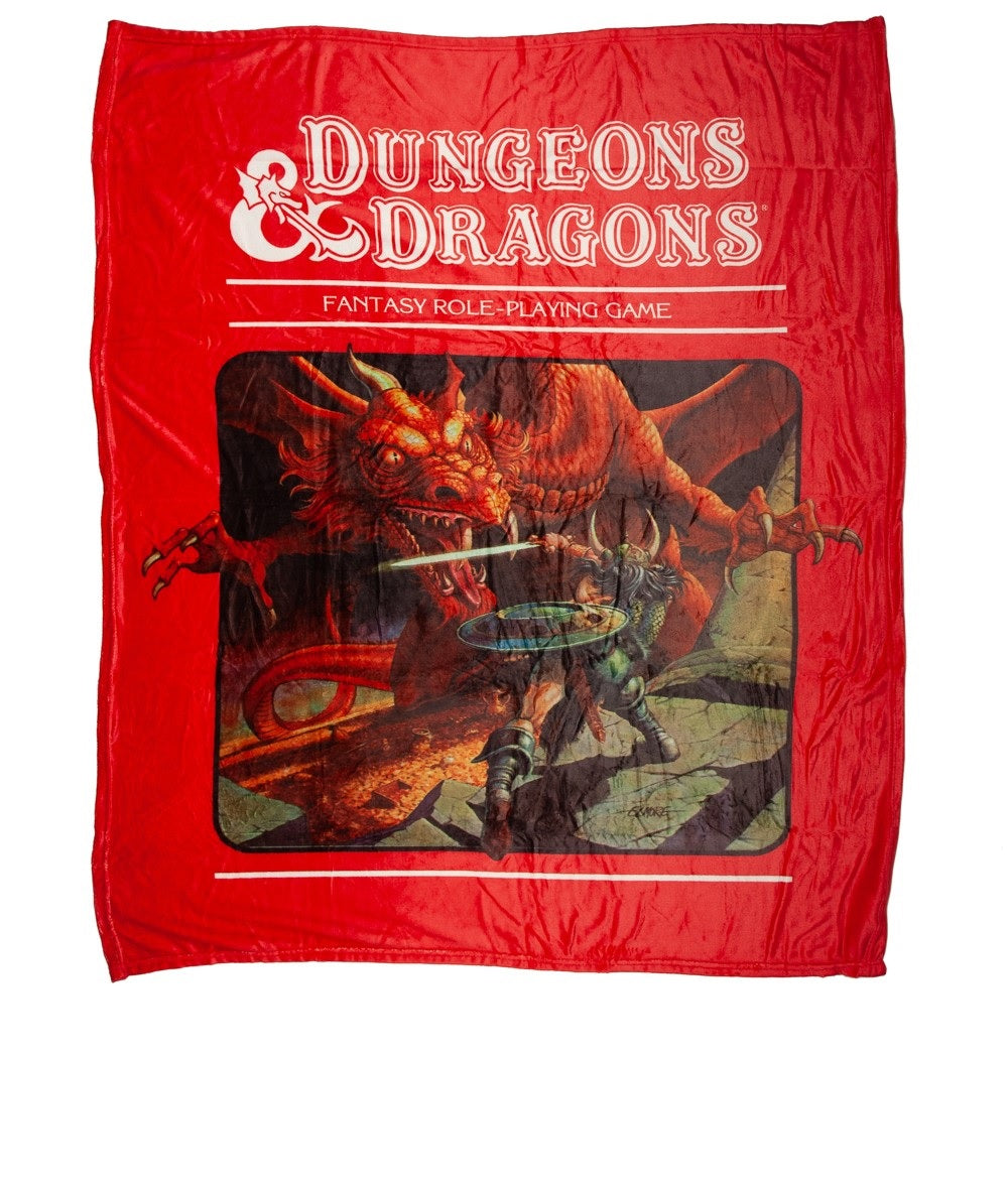 Dungeons and Dragons Officially Licensed Red Throw Blanket 48in By 60in