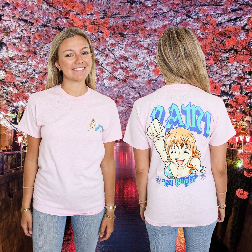 One Piece Nami Cat Burglar With Back Print Officially Licensed Adult T-Shirt