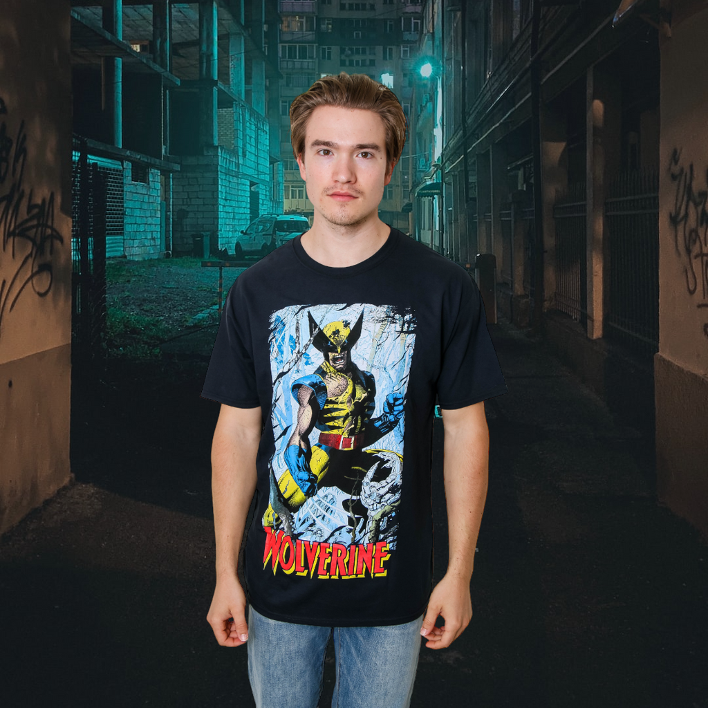 Wolverine 90's Cover By Jim Lee Marvel Comics Adult T-Shirt