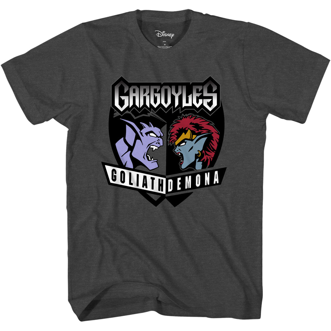 Gargoyles Fight Goliath Vs Demona Disney 90's Retro Cartoon Adult T-Shirt