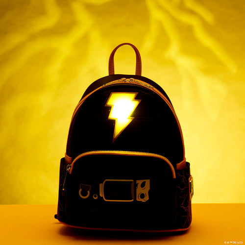 Loungefly DC Black Adam Light Up Double Strap Shoulder Bag Mini Backpack