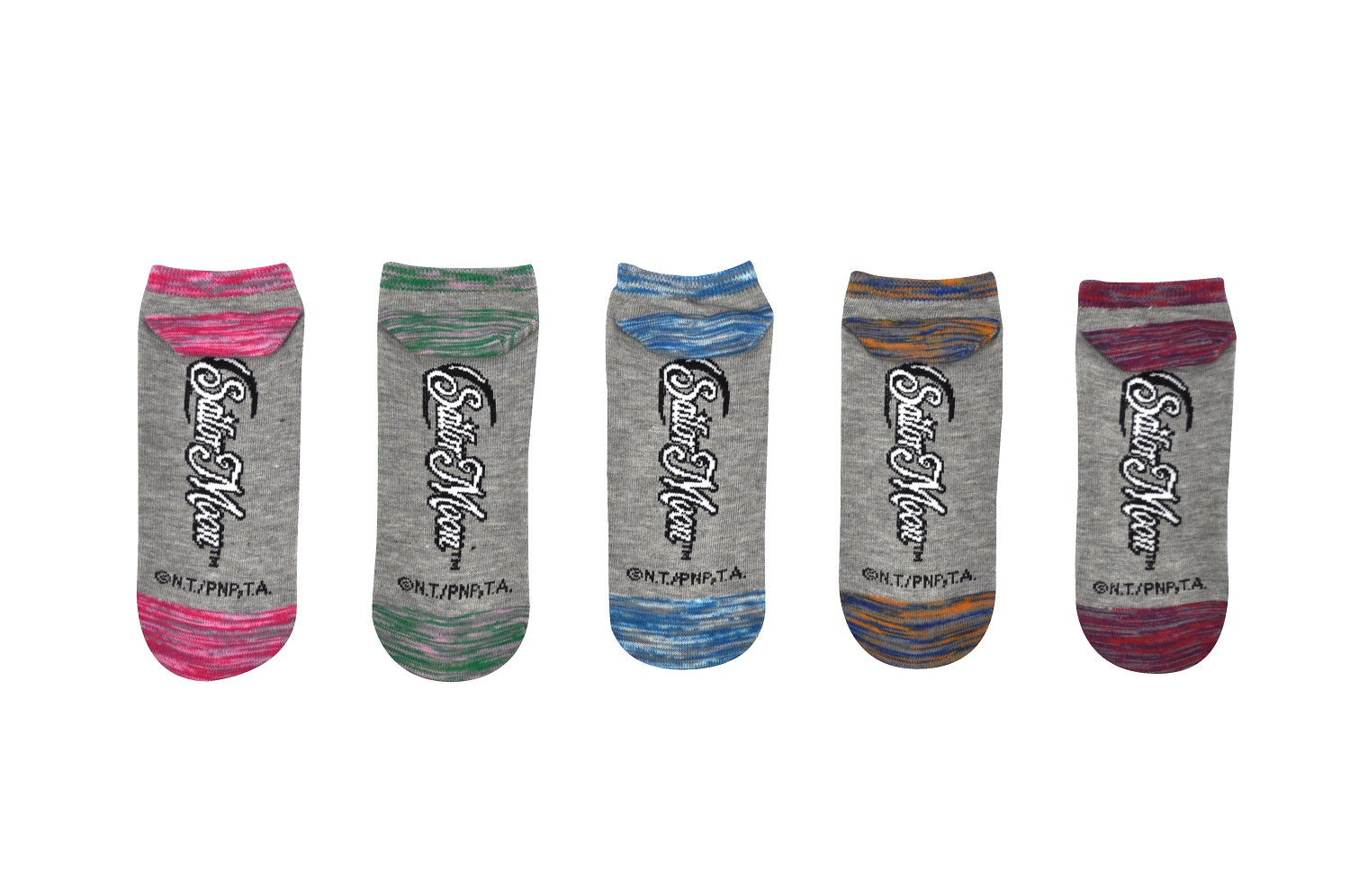 Sailor Moon Space Dye 5 Pack Socks Lowcut Socks - Fits Shoe Size 4-10