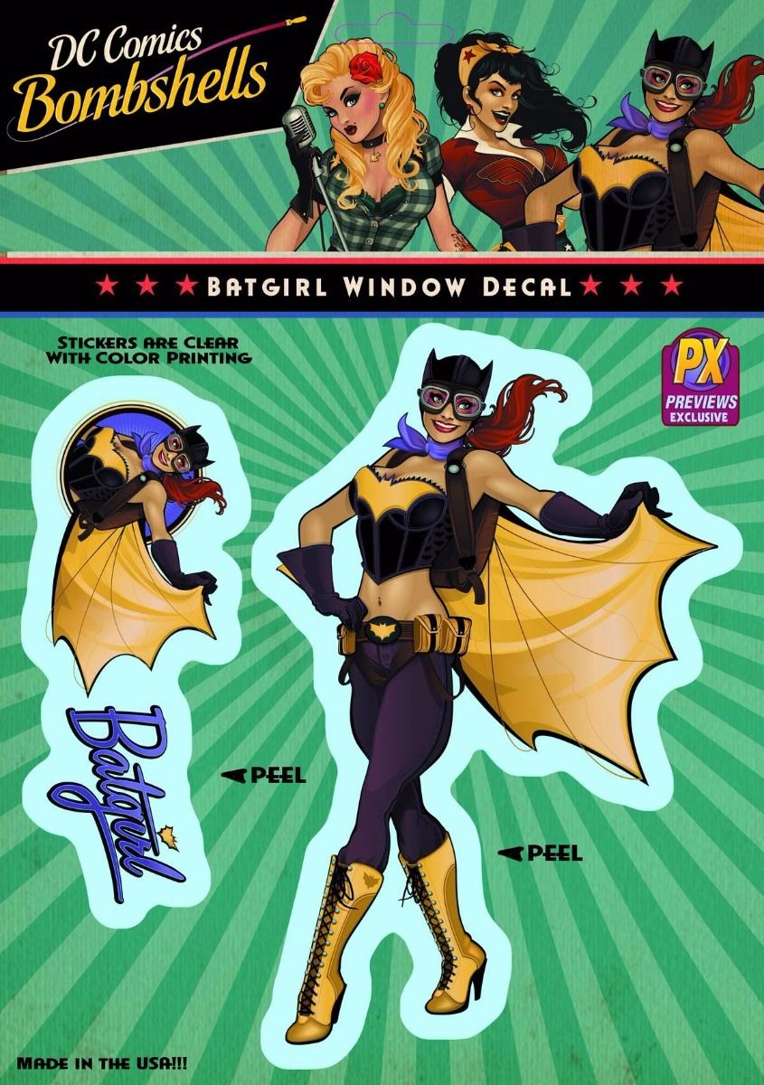 Bombshells Batgirl DC Comics PX Vinyl Decal