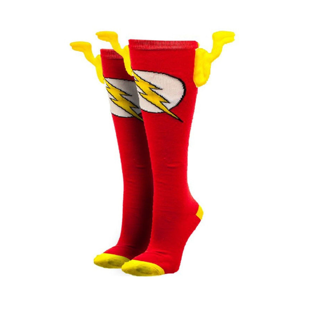 The Flash Symbol DC Comics Knee High Socks With Wings