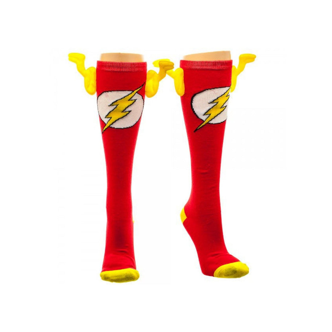 The Flash Symbol DC Comics Knee High Socks With Wings