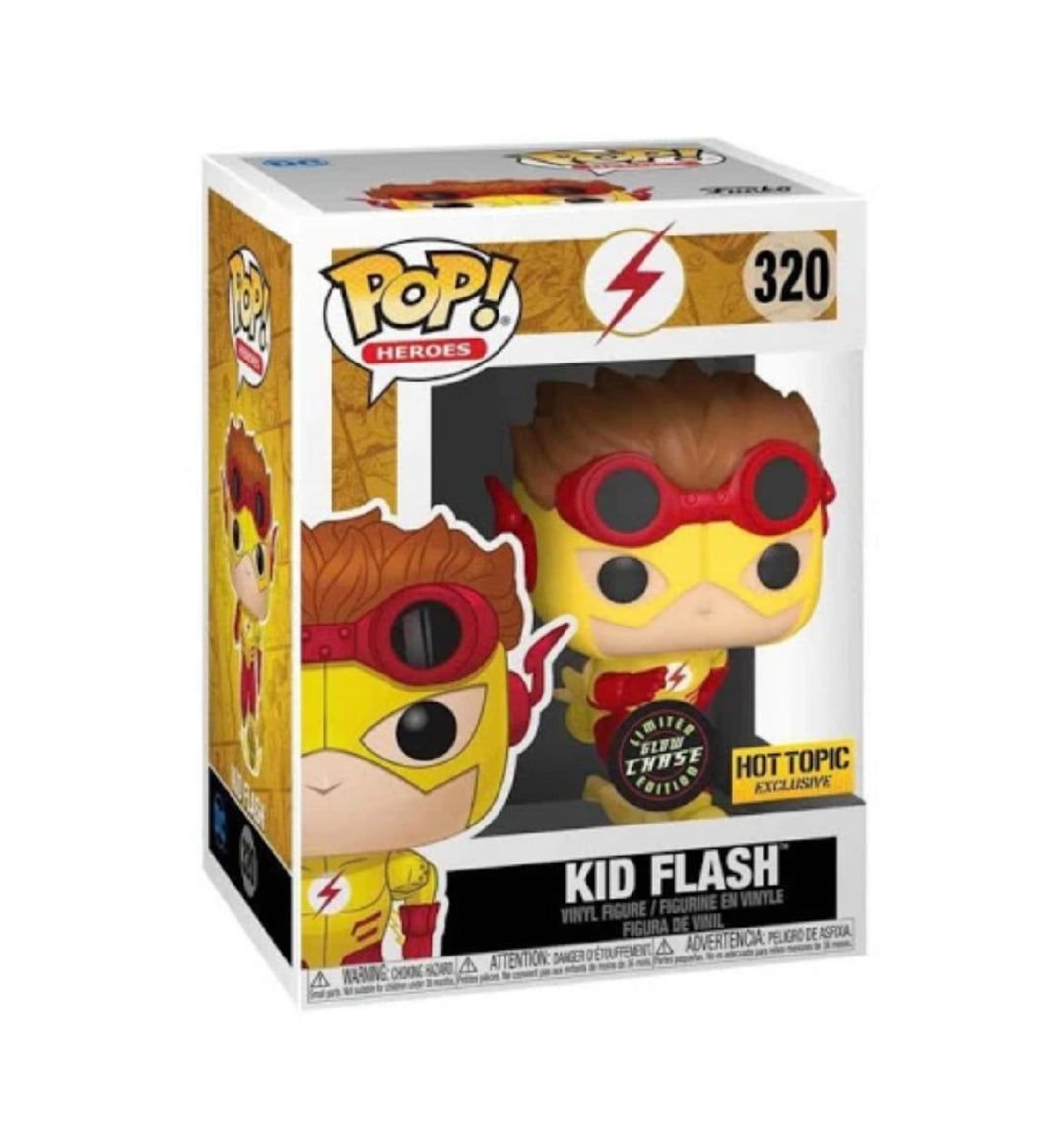 Funko Pop! Heroes Kid Flash Comics GITD Chase Exclusive Vinyl Figure