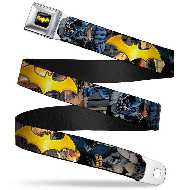 Batman Bat Shield Urban Legend Action Pose Full Color Seatbelt Belt